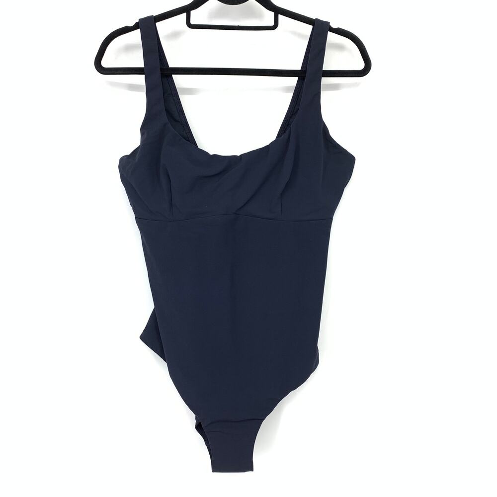 JETS Australia One Piece Tank Swimsuit Navy Blue Underwire Womens US Sz 12